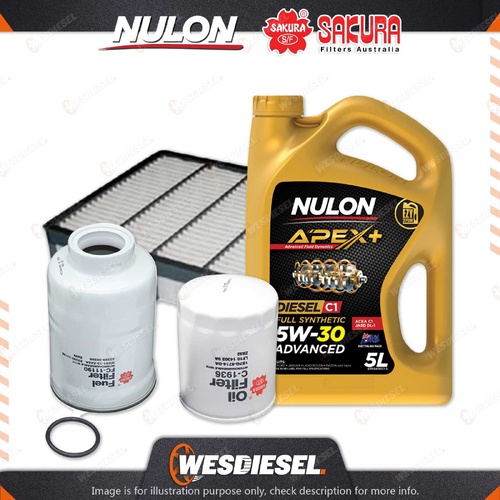 Oil Air Fuel Filter 5L APX5W30C1 Oil Service Kit for Mazda Mazda 6 GJ 4cyl 2.2L