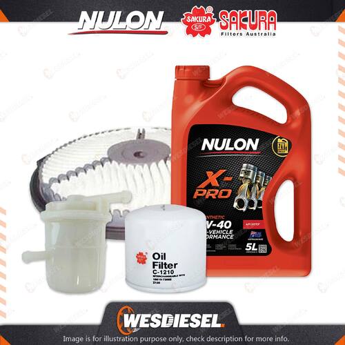 Oil Air Fuel Filter + 5L XPR15W40 Service Kit for Suzuki Swift SF310 1L 89-95