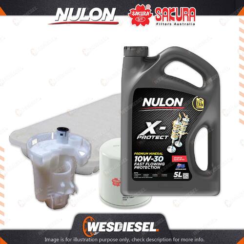Oil Air Fuel Filter + 5L PRO10W30 Oil Service Kit for Toyota Corolla ZZE122R 1.8