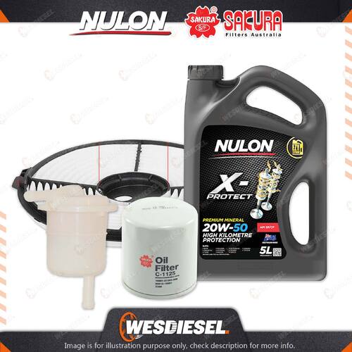 Oil Air Fuel Filter 5L PRO20W50 Oil Service Kit for Toyota Corolla AE92 4cyl 1.6