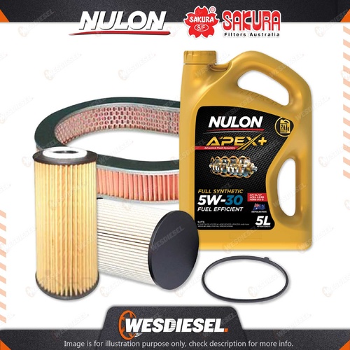 Oil Air Fuel Filter 5L APX5W30A5 Oil Service Kit for Volvo V40 V40 5cyl 2L 13-On