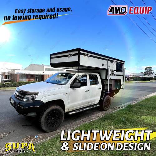 SUPA 4X4 Universal Dual Cab Utes Light Weight Slide on Camper Pop up Top